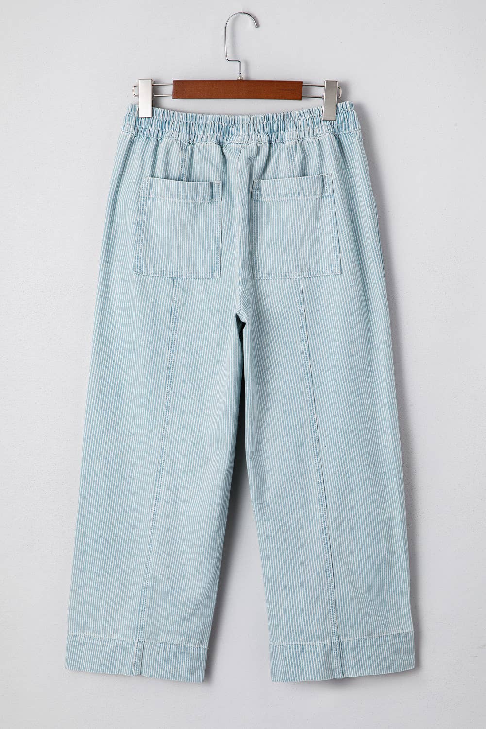 66 Spring 2026 Stripe Mid Rise Drawstring Waist Denim Jeans